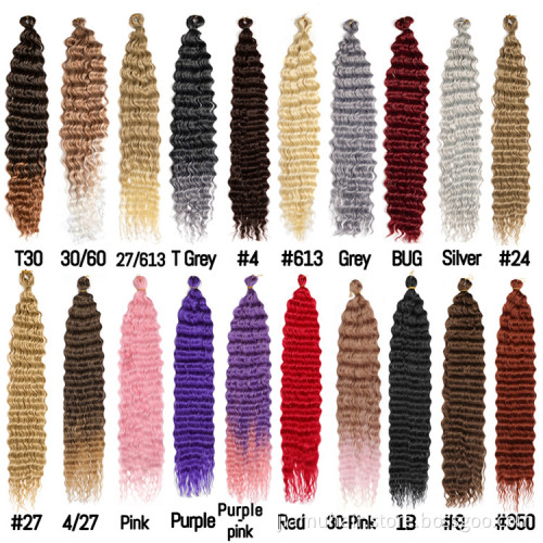 Afro Curls Crochet Braids Ombre Braiding Hair Extensions Deep Wave Twist Crochet Hair Natural Synthetic Wholesale